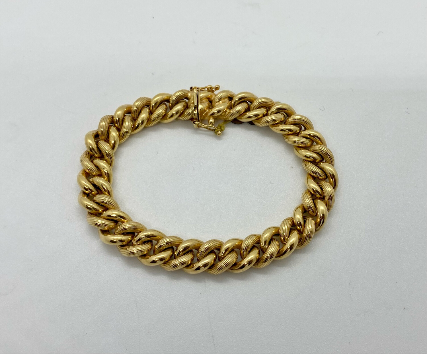 9ct Yellow Gold Hollow Curb Bracelet