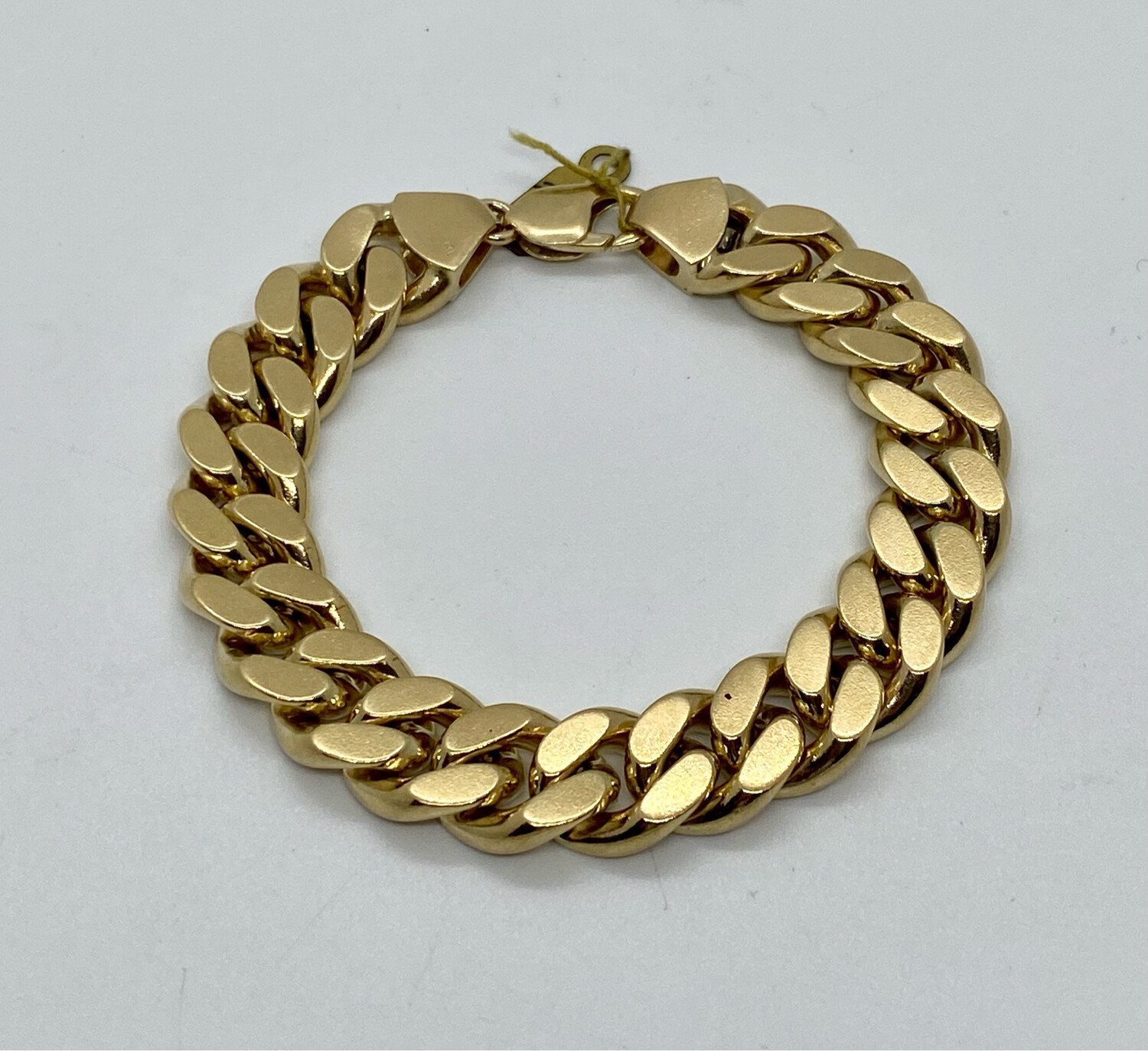 9ct Yellow Gold Mens Solid Curb Bracelet