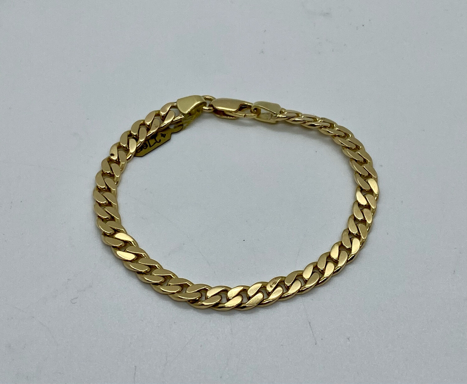 18ct Yellow Gold Solid Curb Bracelet