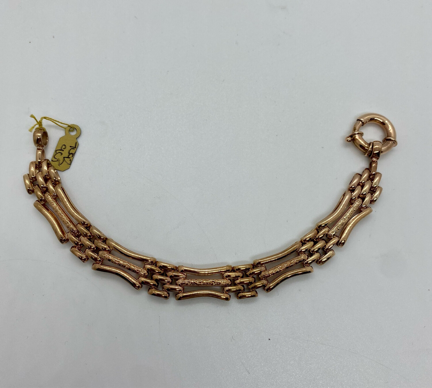 9ct Rose Gold Gate Link Bracelet