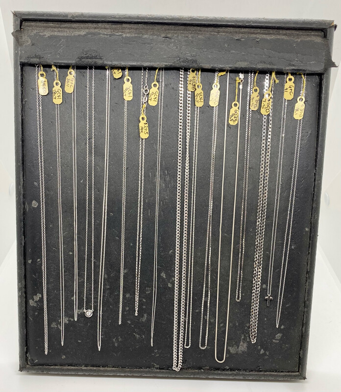 9ct, 14ct, 18ct White Gold Fine Chains
