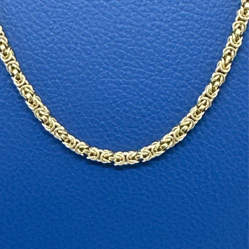 18ct Yellow Gold Byzantine Link Chain