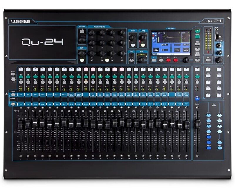 Allen & heath qu24 out digital mixer with remote wireless control