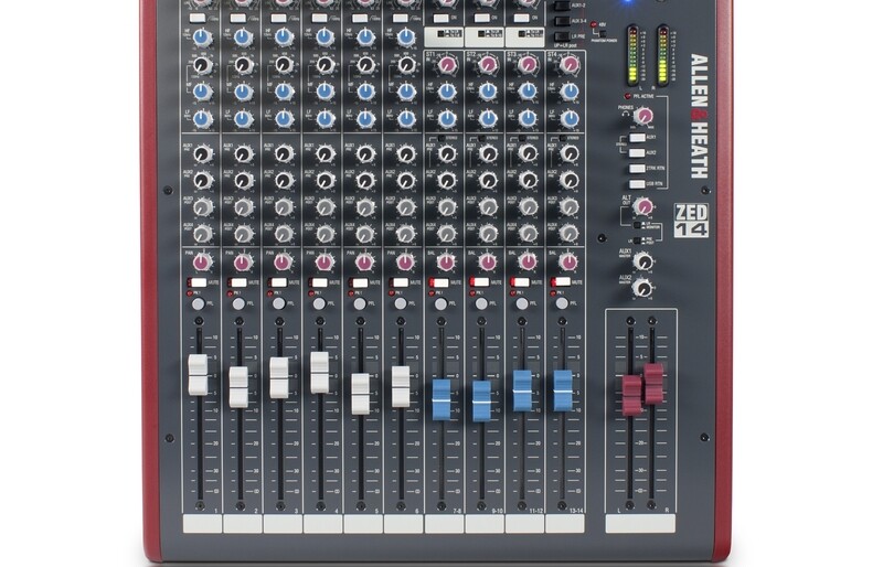 Allen & heath zed-14 14ch mixer with usb - used