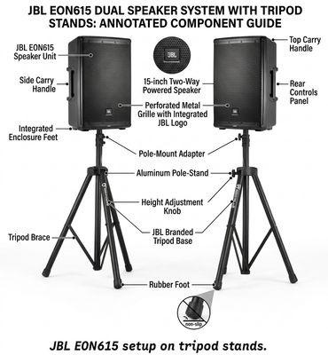 Jbl eon615 power speaker rentals