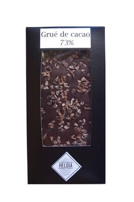 Tablette gourmande noire/grué de cacao