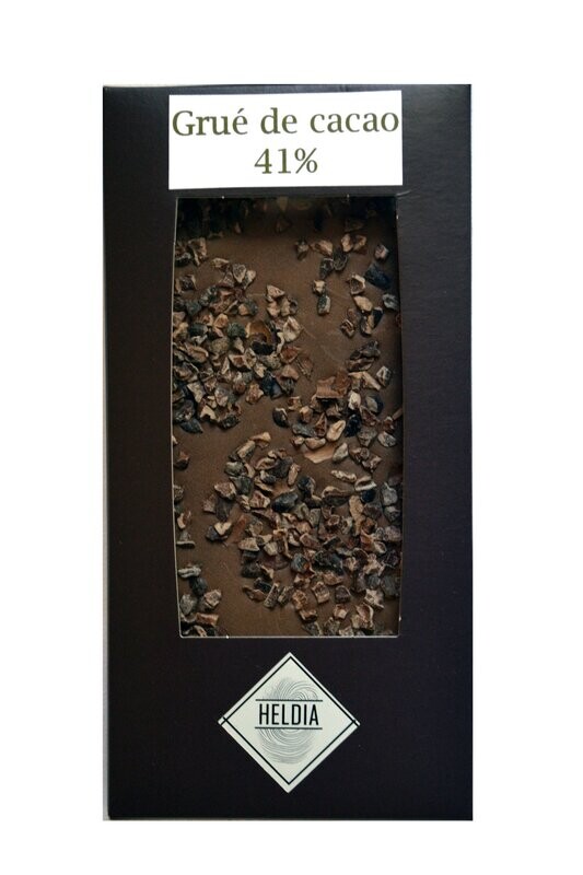 Tablette gourmande lait/grué de cacao