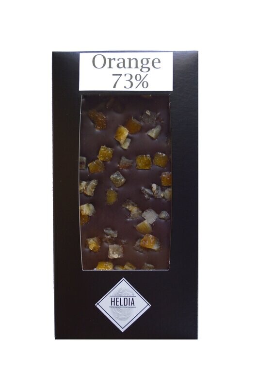 Tablette gourmande noire/orange