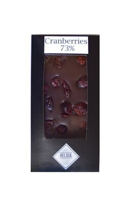 Tablette gourmande noire/cranberries