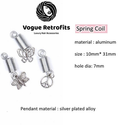 Silver Pendent Spring Coils