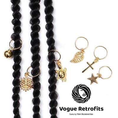 Assorted Gold Pendant Hair Rings