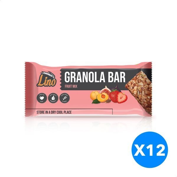 Lino Oats Granola Bar  Fruit Mix  55gm X12