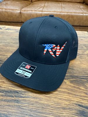 Reps4Vets Embroidered Hat (Black/Flag)
