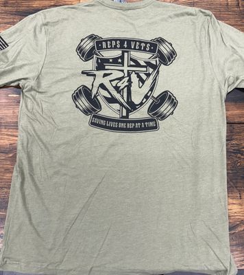 Reps4Vets T-Shirt (Single Color Logo)