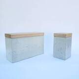 Tabletop Concrete Square Jars