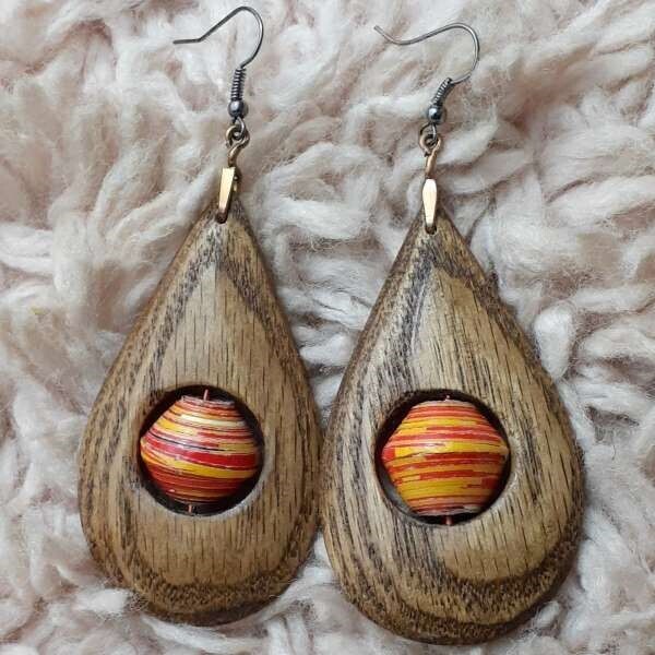 Boho Woody - Drop Earrings