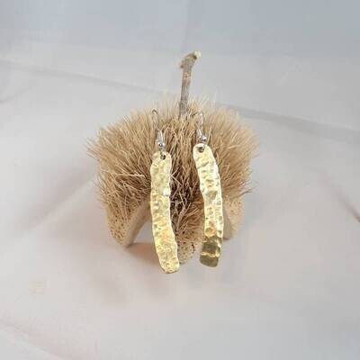 Brass Hammered Dangles
