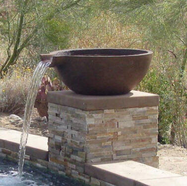 Concrete Water Scupper Bowl
