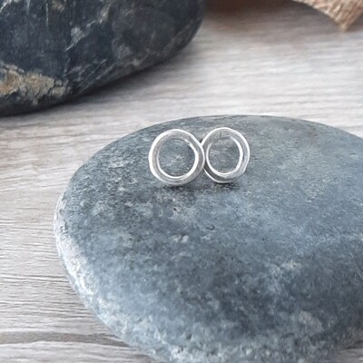 Silver Tiny Hoops