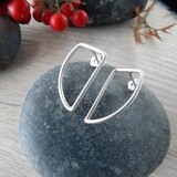 Sterling Silver Elytron Hoop Earrings