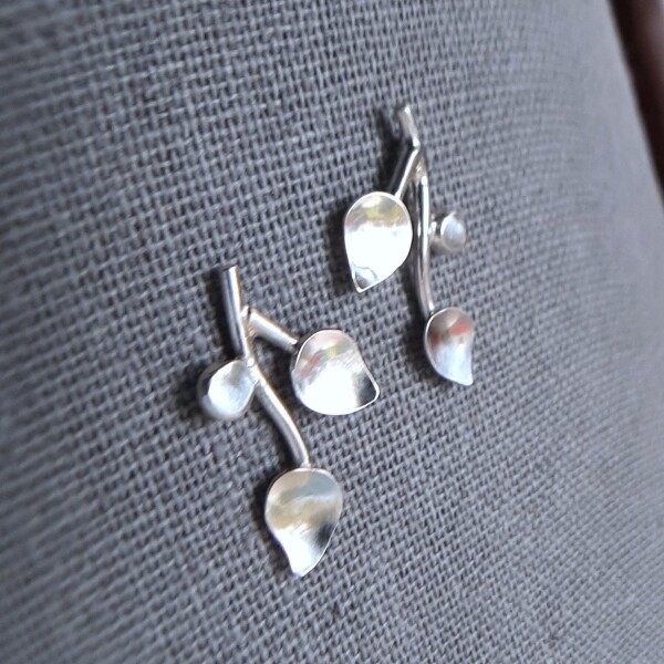 Sterling Silver Vine-Stud Earrings