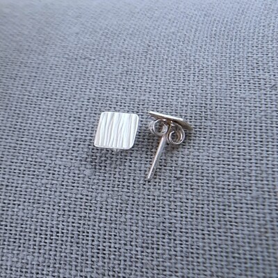 Sterling silver Square Stud Earrings