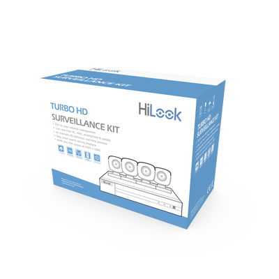 Kit de 4 canales HiLook Turbo HD 1080p Micrófono integrado