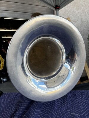Jupiter Quantum Silver Plated BBb Marching Tuba, Model JTU1101MS, Serial VC05836