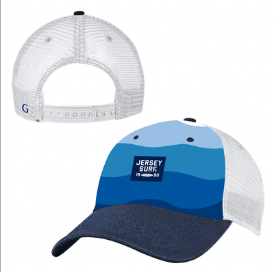 Dye Sub Blue Waves Trucker Hat