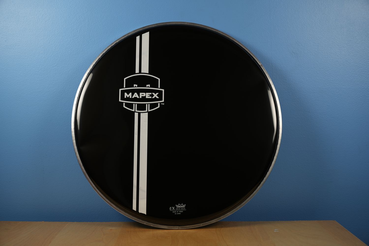 Resonant Bass Drum Heads - Ebony w/Stripes