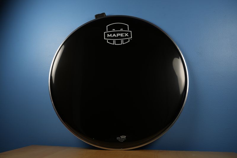 Resonant Bass Drum Heads - Ebony w/Logo