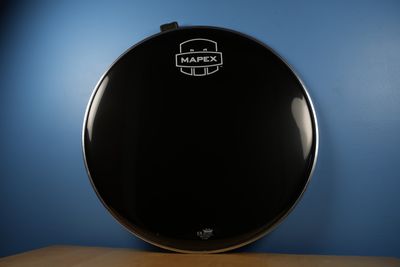 Resonant Bass Drum Heads - Ebony w/Logo