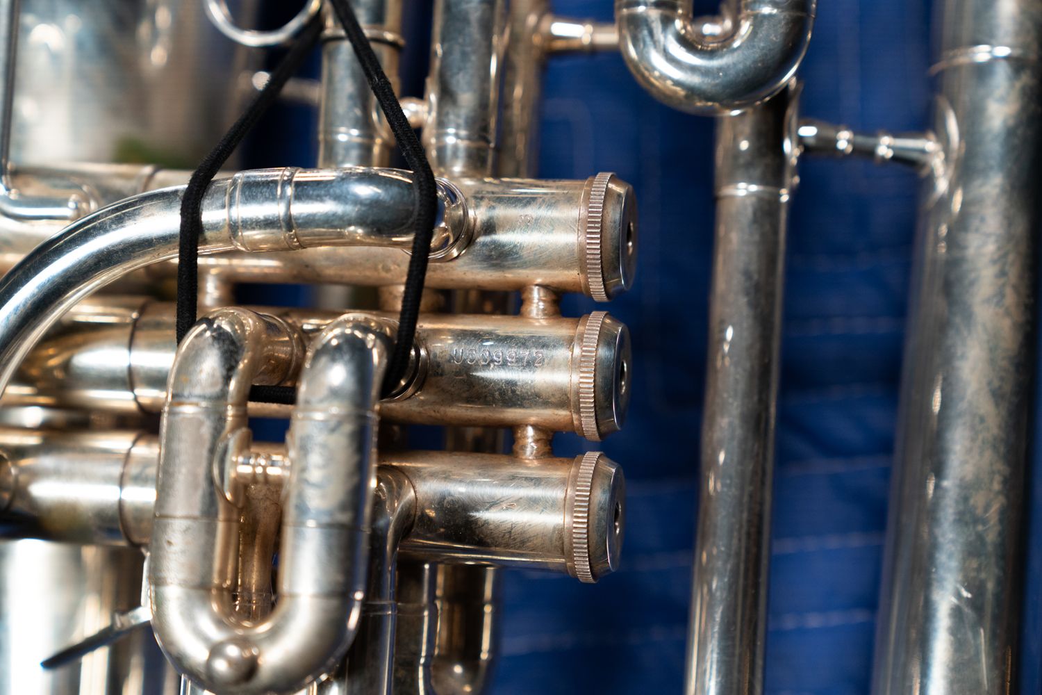 Jupiter Quantum Marching Bb Baritone, Silver, Model 1101MS, Serial Number UC09972