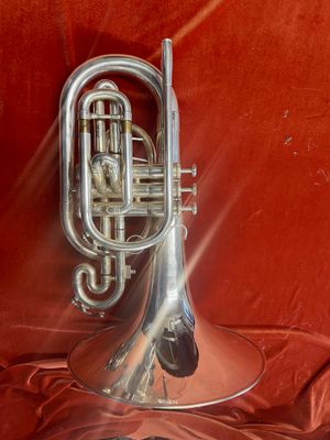 Jupiter Marching Mellophone JMP1101MS, Silver Plated, Serial Number WC02261