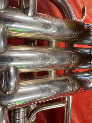 Jupiter Marching Mellophone JMP1101MS, Silver Plated, Serial Number WC03253