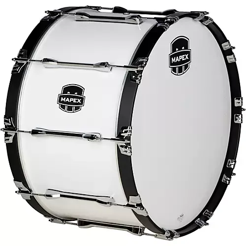 24in Mapex Qualifier Marching Bass Drum - Gloss White - B Stock