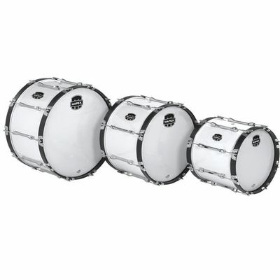 24in Mapex Qualifier Marching Bass Drum - Gloss White - B Stock