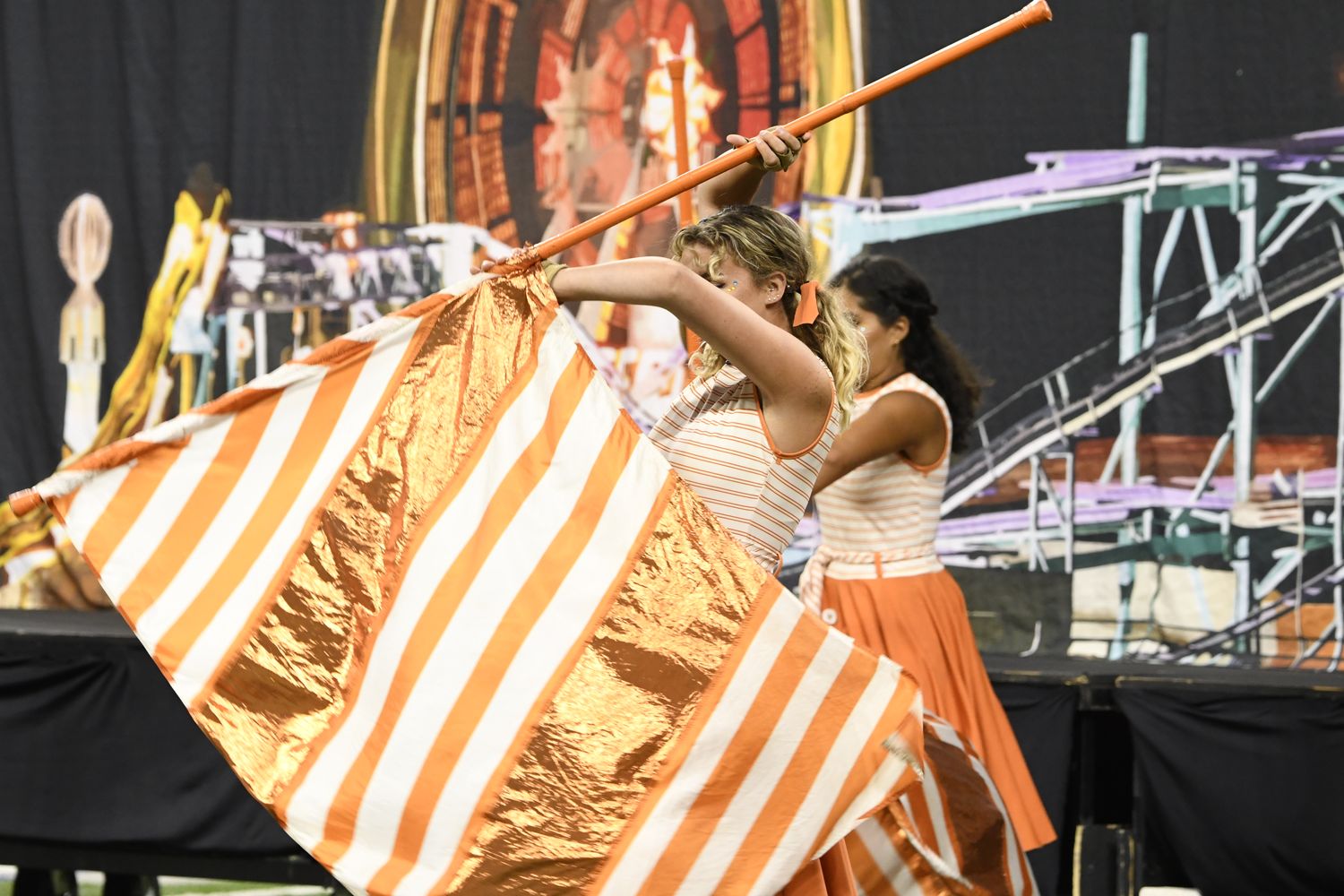 Jersey Boys Orange & White Stripe Flag