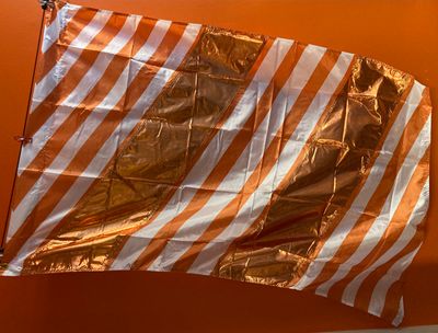 Jersey Boys Orange & White Stripe Flag