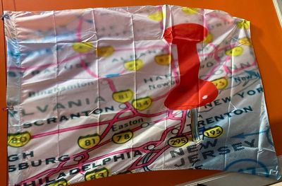 Jersey Turnpike Road Map Flag