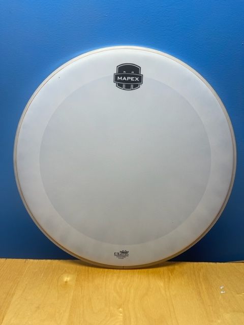 Batter Bass Drum Heads - Coated White w/logo