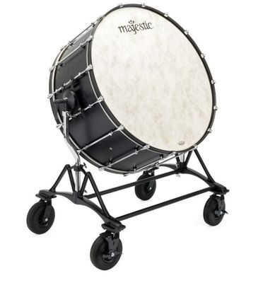 Majestic MFCB4018 40x18 Concert Bass Drum - Black w/Field Frame