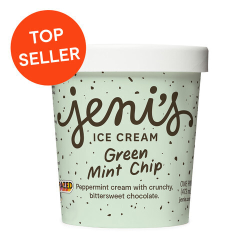 Jeni&#39;s Green Mint Chip Pint