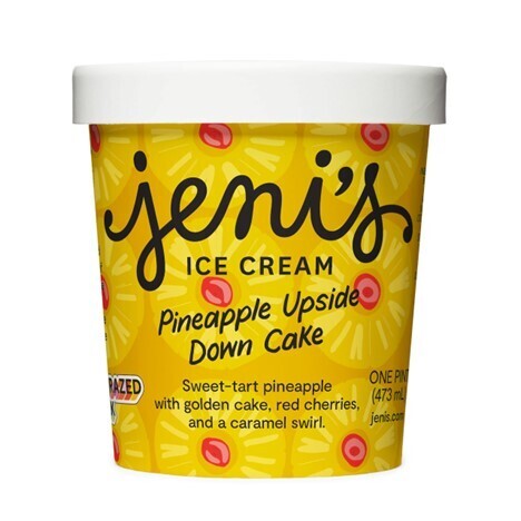 Jeni&#39;s Pineapple Upside-Down Cake Buttermilk Frozen  Yogurt Pint