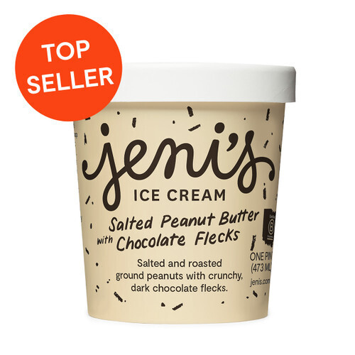 Jeni&#39;s Salted Peanut Butter W Chocolate Flecks Pint