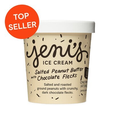 Jeni&#39;s Salted Peanut Butter W Chocolate Flecks Pint
