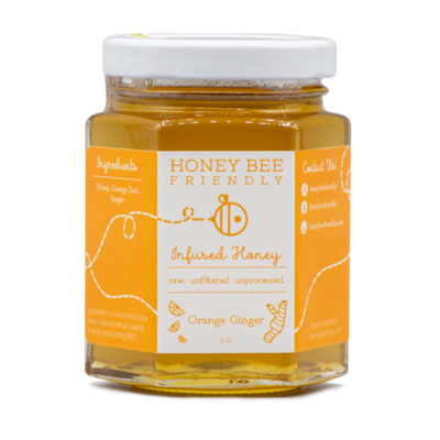 Honey Bee Friendly Orange Ginger Honey