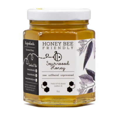 Honey Bee Friendly Sourwood Honey