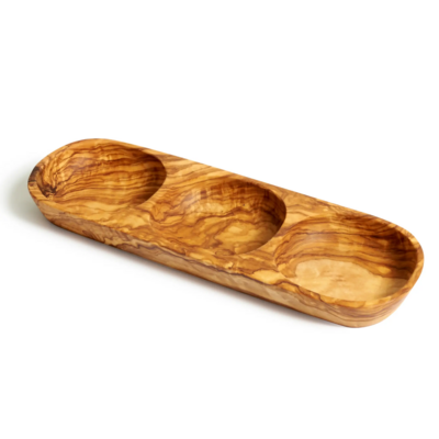 Olive Wood  Three Section Tray