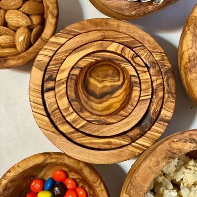 Olive Wood Nesting Bowls (4)